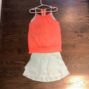 Ivivva set including a double dutch tank and skirt